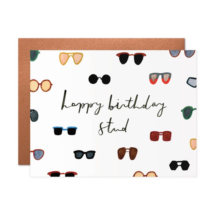 Stud Sunglasses Birthday Card