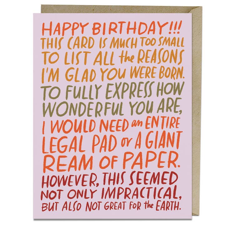 Glad You Were Born Birthday Card