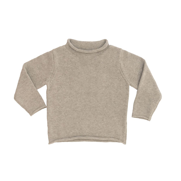 Gray Cotton Rollneck Sweater - All She Wrote