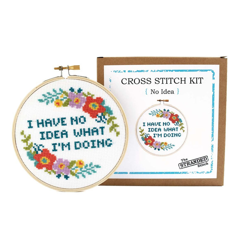 No Idea What I'm Doing Cross Stitch Kit – All She Wrote