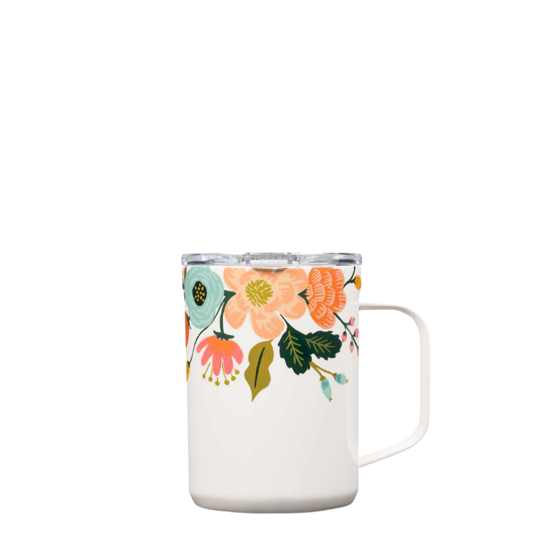 Lively Floral White Coffee Mug