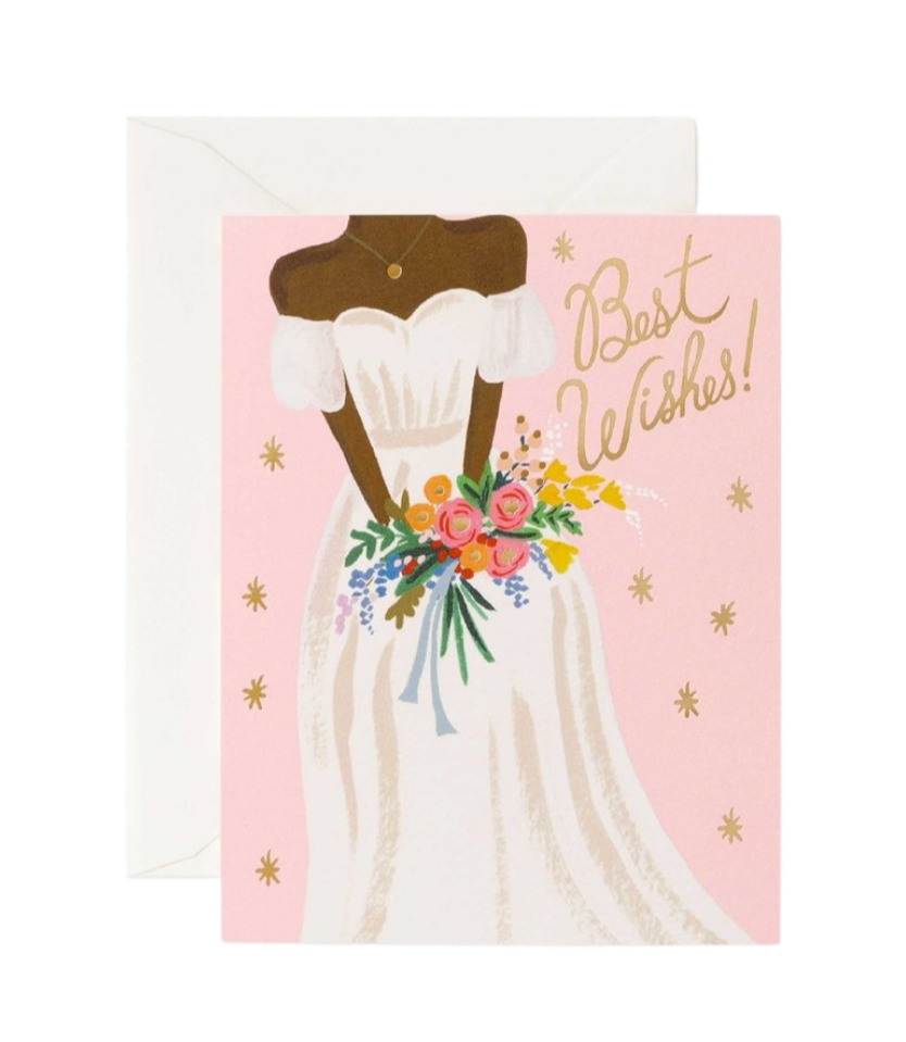 Best Wishes Beautiful Bride Card