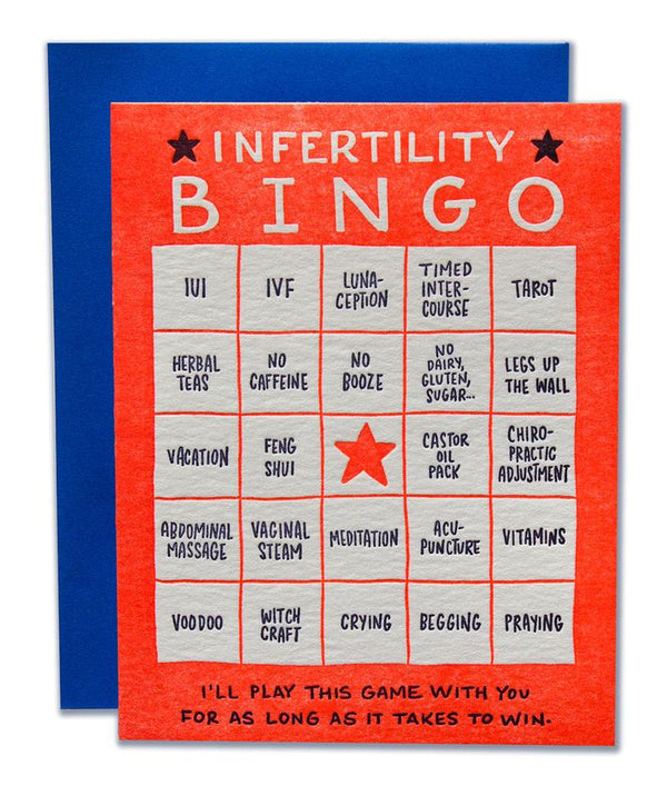 Infertility Bingo Card - All She Wrote