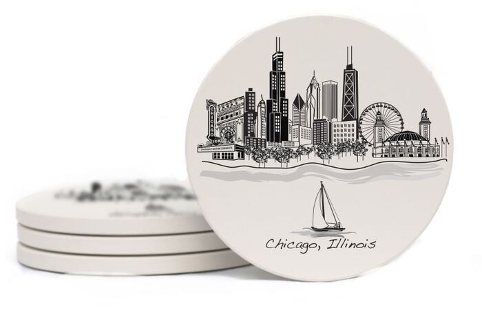 Chicago Coaster Individual