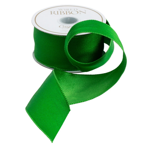 Green Satin Ribbon - All She Wrote
