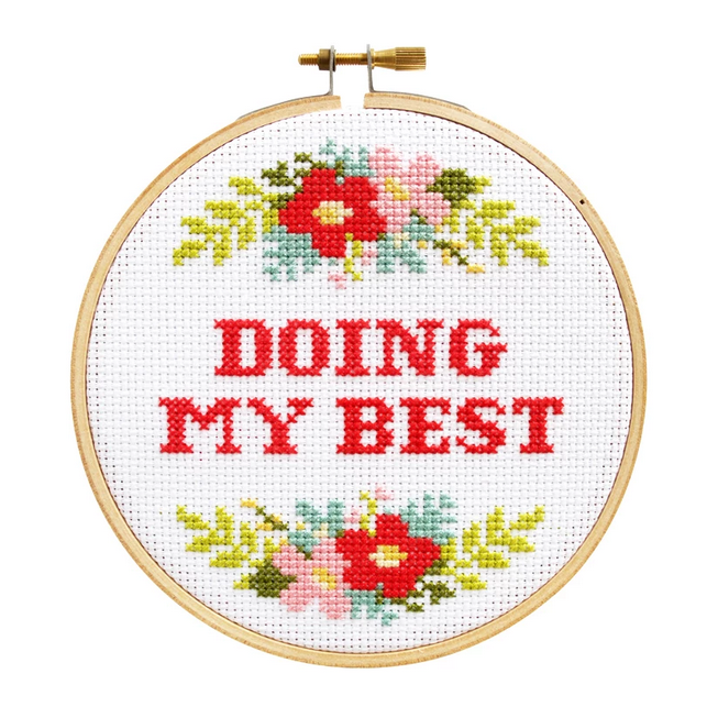 Doing My Best Cross Stitch Kit – All She Wrote
