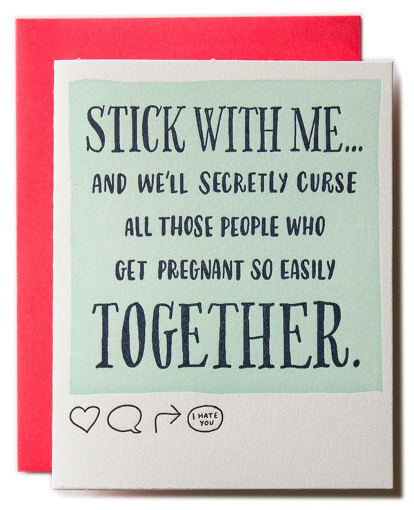 Stick With Me Card - All She Wrote
