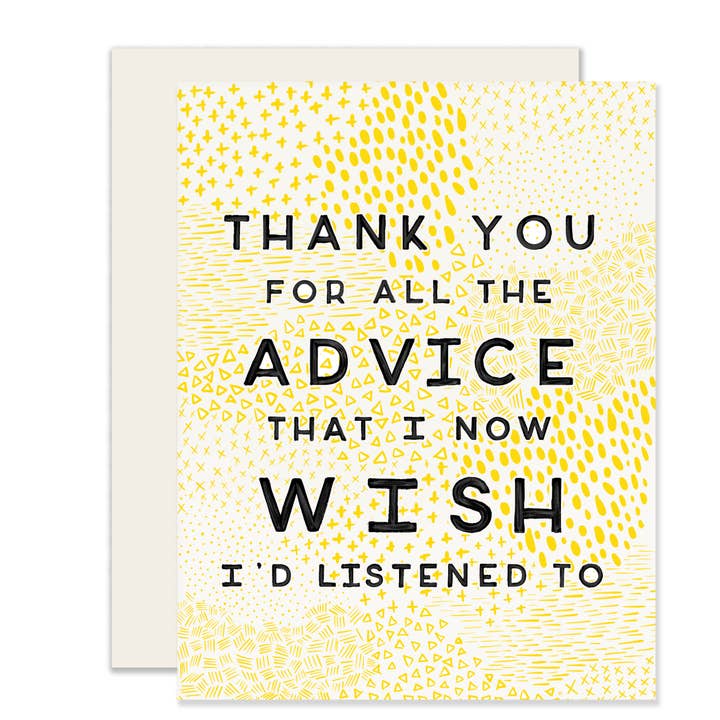Parental Advice Mother's Father's Day Card
