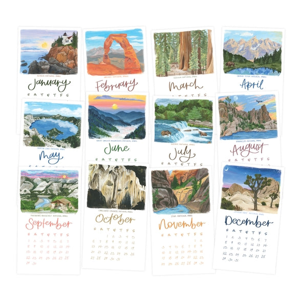 National Parks 2024 Stump Calendar
