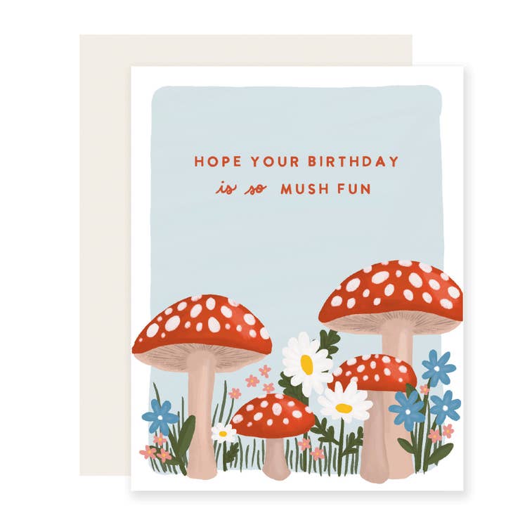 Mushroom Birthday Card