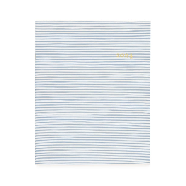Painted Blue Stripe - 2024 Monthly Planner