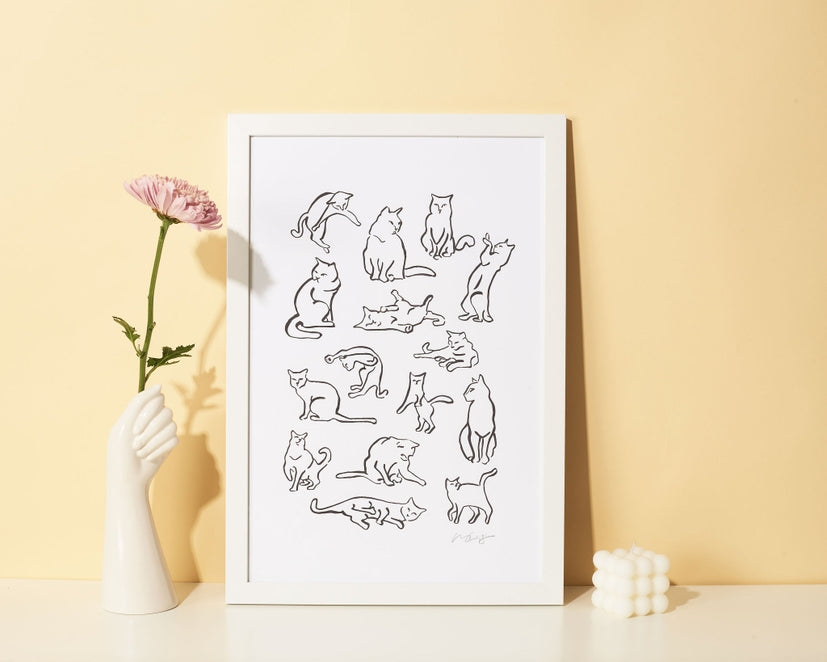 Cat Pattern Art Print