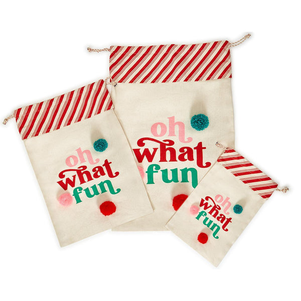 Merry Bright Reusable Gift Bags 3-Piece Set