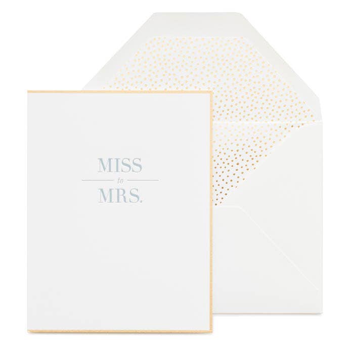 Miss to Mrs Card