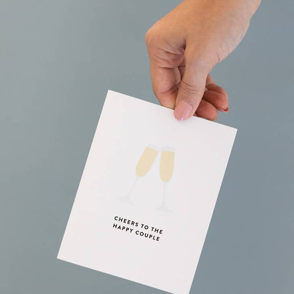 Champagne Toast Wedding Card
