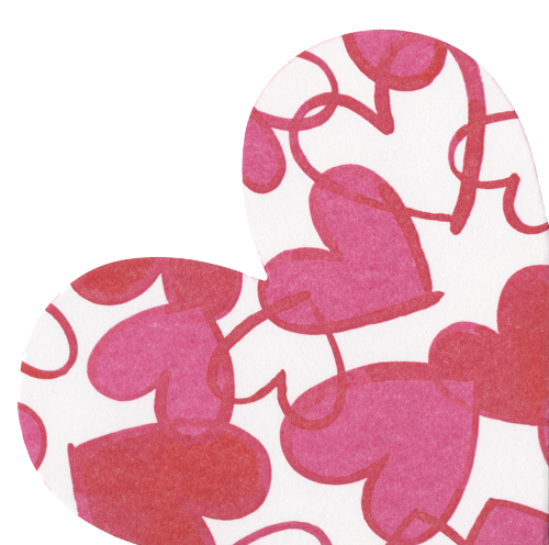 Painted Hearts Die-Cut Napkin