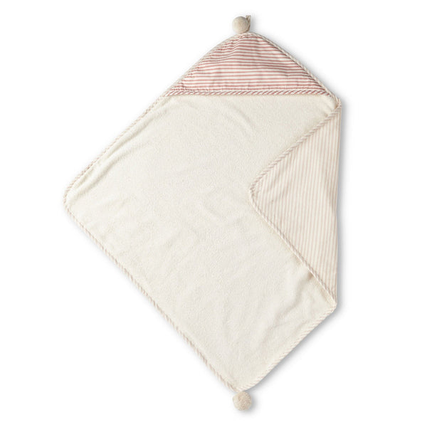 Stripes Away Petal Hooded Towel