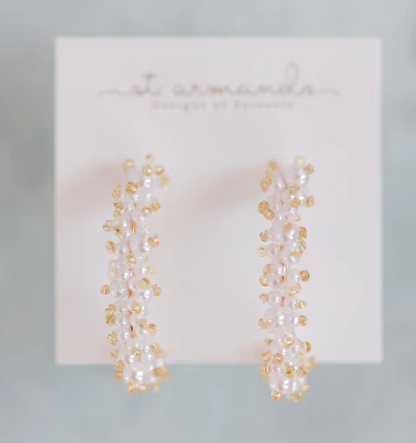 Pearl Cluster Hoops