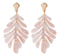 Pink Petite Palm Drop Earrings
