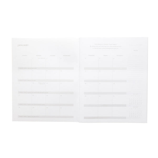 Grey Checkered - 2024 Monthly Planner