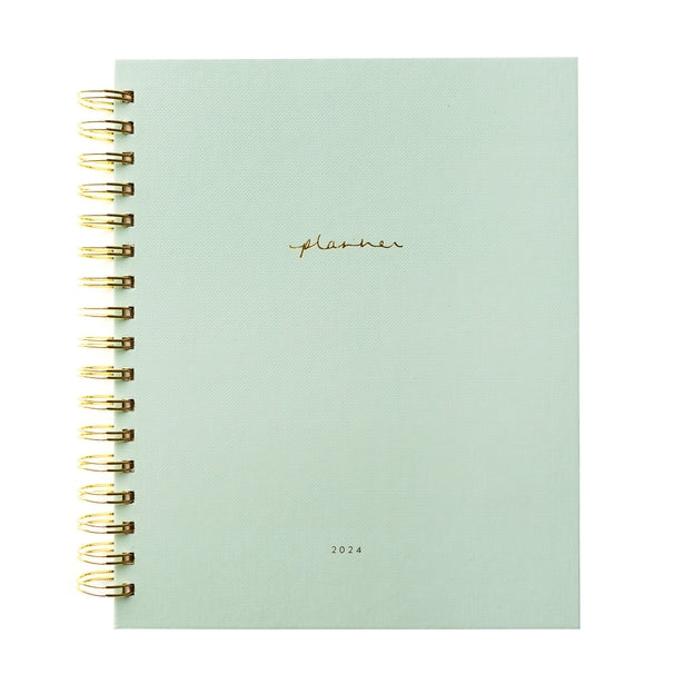 Green Spiral Planner 2024
