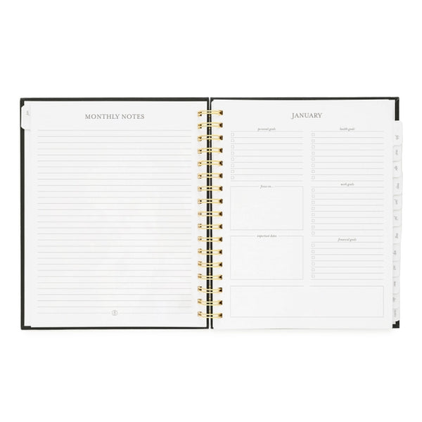 Green Spiral Planner 2024