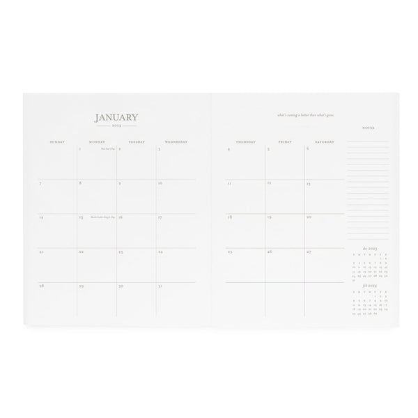 Painted Blue Stripe - 2024 Monthly Planner