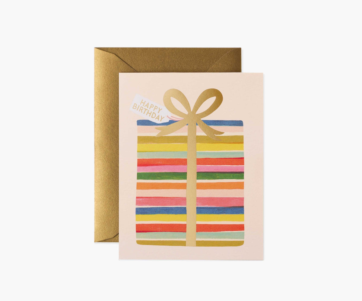 Feliz Wrapped Present Birthday Card
