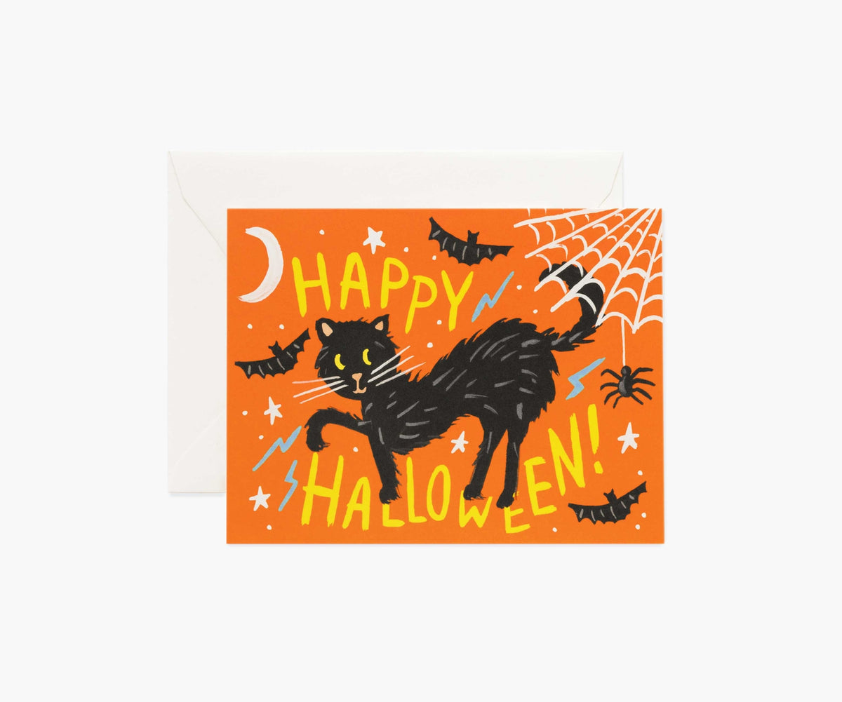 Black Cat Halloween Card