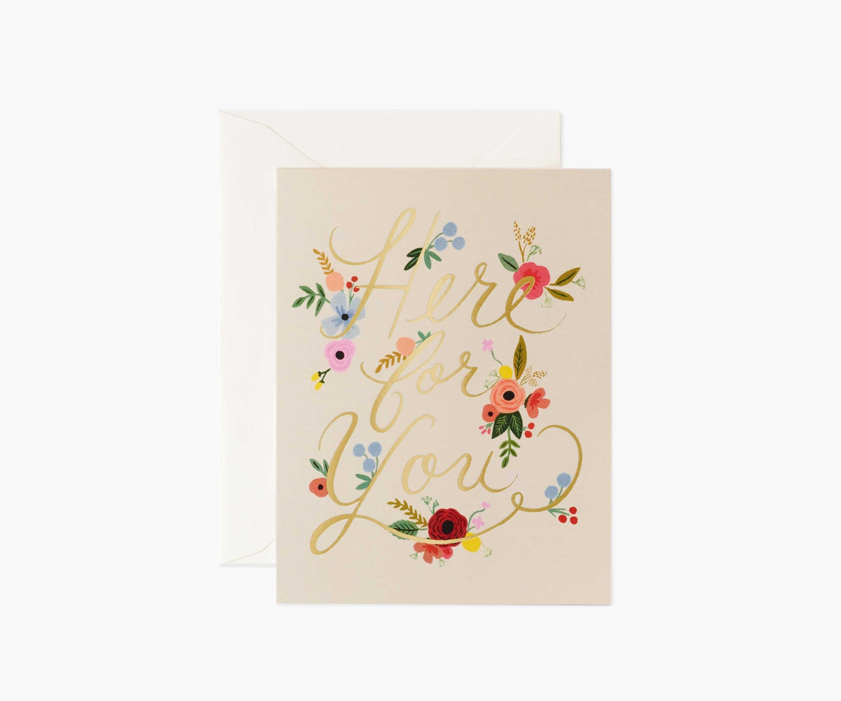 Floral Here For You Card