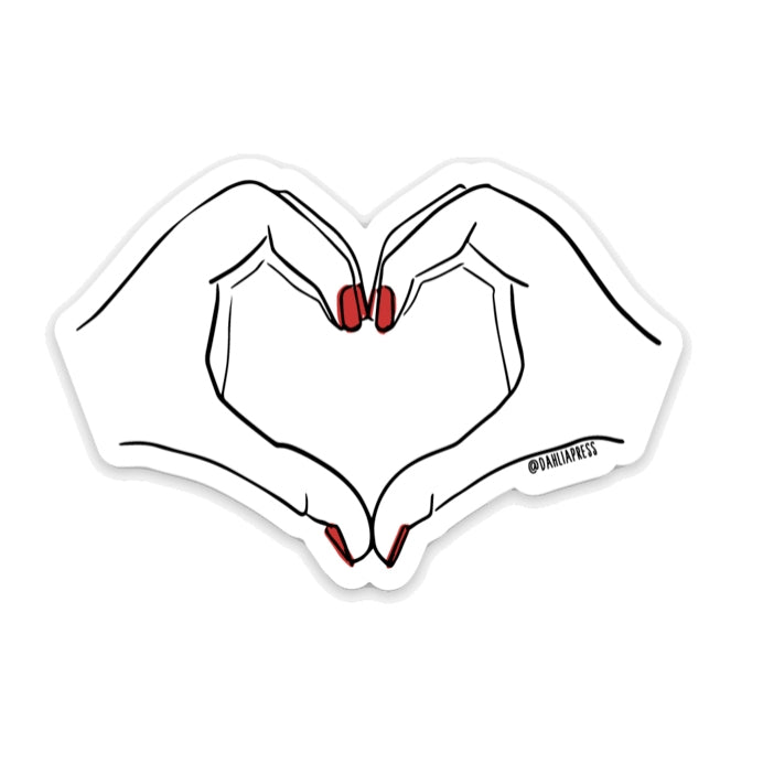 Heart Hands Sticker
