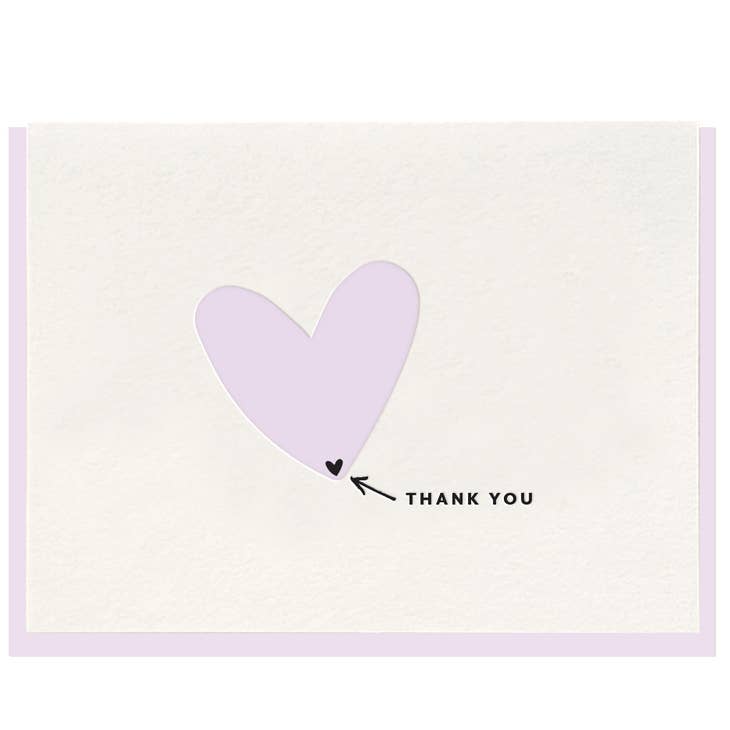 Bottom of Heart Thank You Card