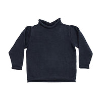 Navy Cotton Rollneck Sweater - All She Wrote