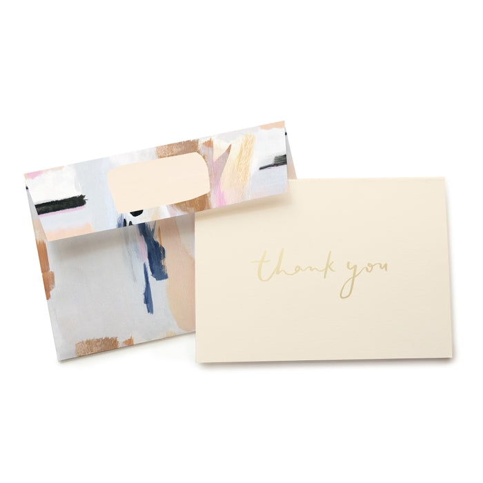 Blue Abstract Thank You Boxed Stationery