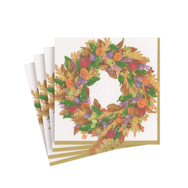 Autumn Wreath Cocktail Napkin