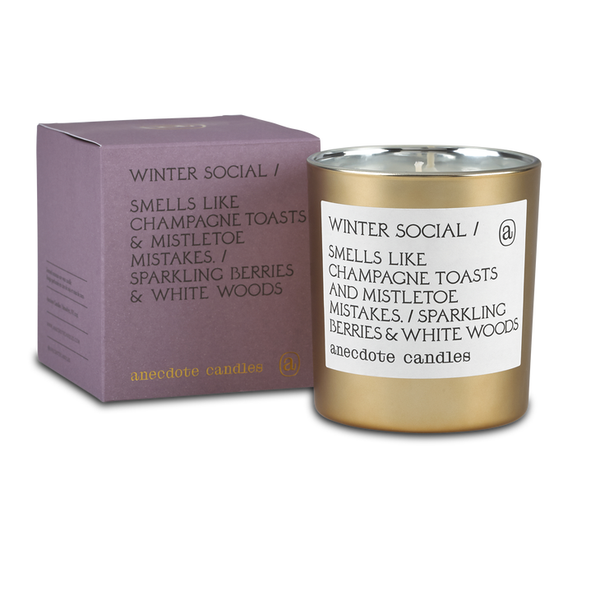 Winter Social Gold Tumbler Candle