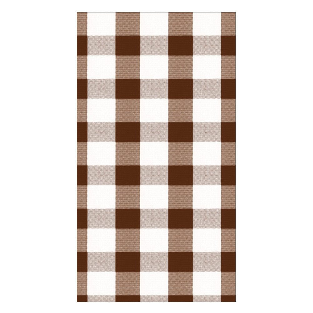 Chocolate Gingham Guest Towel