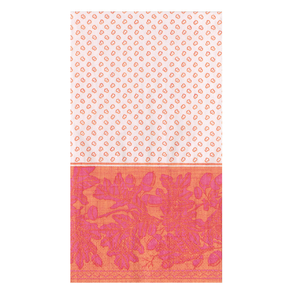 Orange Oak Leaves & Acorns Paper Linen Guest Towel