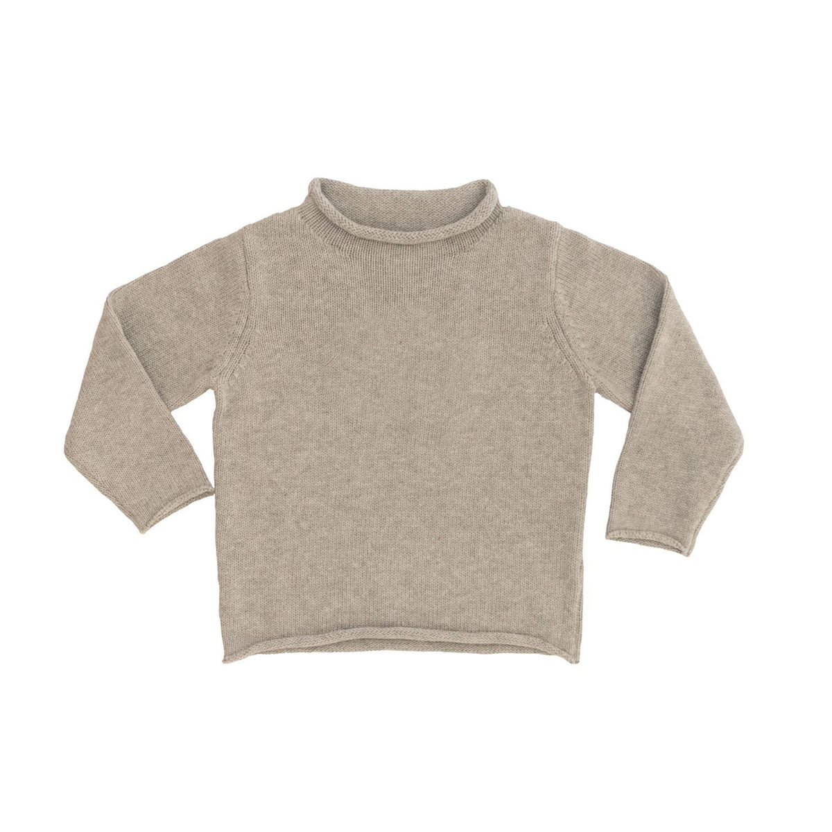 Gray Cotton Rollneck Sweater - All She Wrote