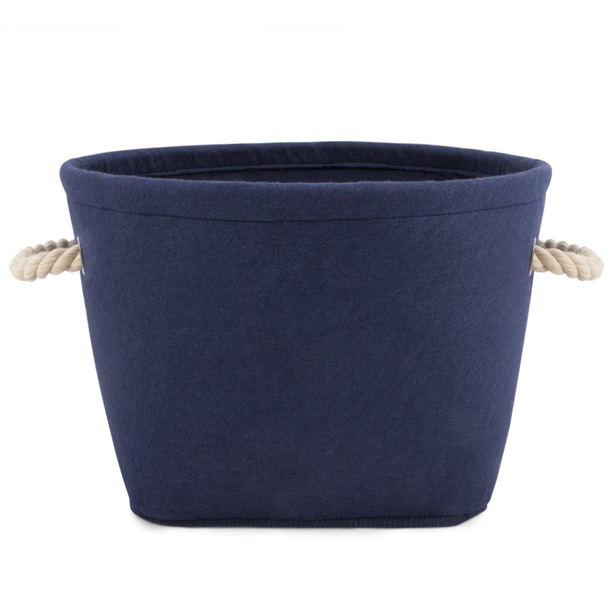 Navy Felt Dog Toy Bin - All She Wrote