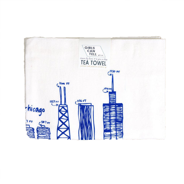 Chicago Buildings Tea Towel - All She Wrote
