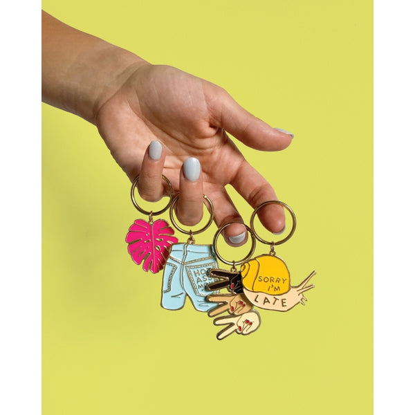 Mom Jeans Enamel Keychain