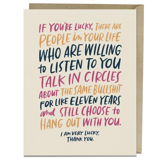 Talk In Circles Card - All She Wrote