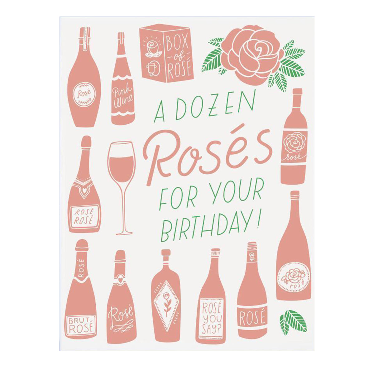 Dozen Rosés Birthday Card - All She Wrote