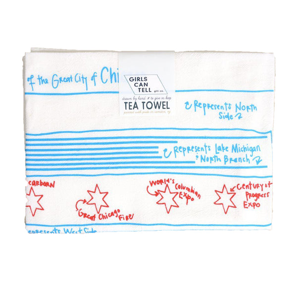 Chicago Flag Tea Towel - All She Wrote