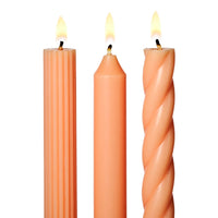 Coral Pink Assorted Taper Candles