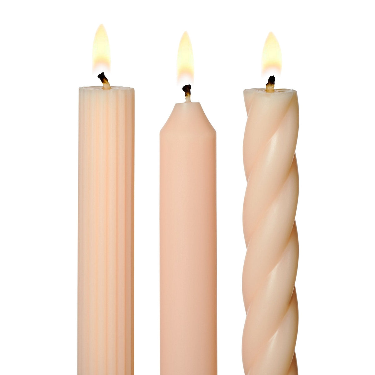 Blush Pink Assorted Taper Candles