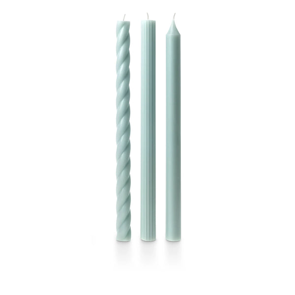 Sea Blue Assorted Taper Candles