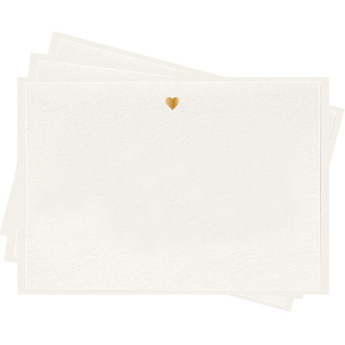 Gold Heart Boxed Stationery - All She Wrote