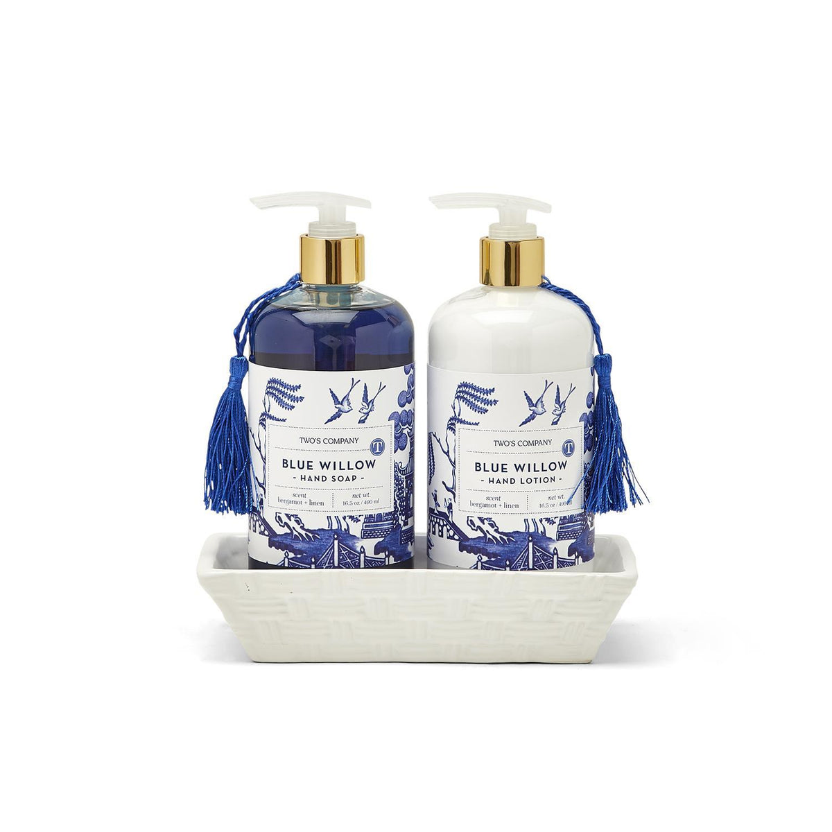 Chinoiserie Sandalwood Hand Soap and Lotion Set